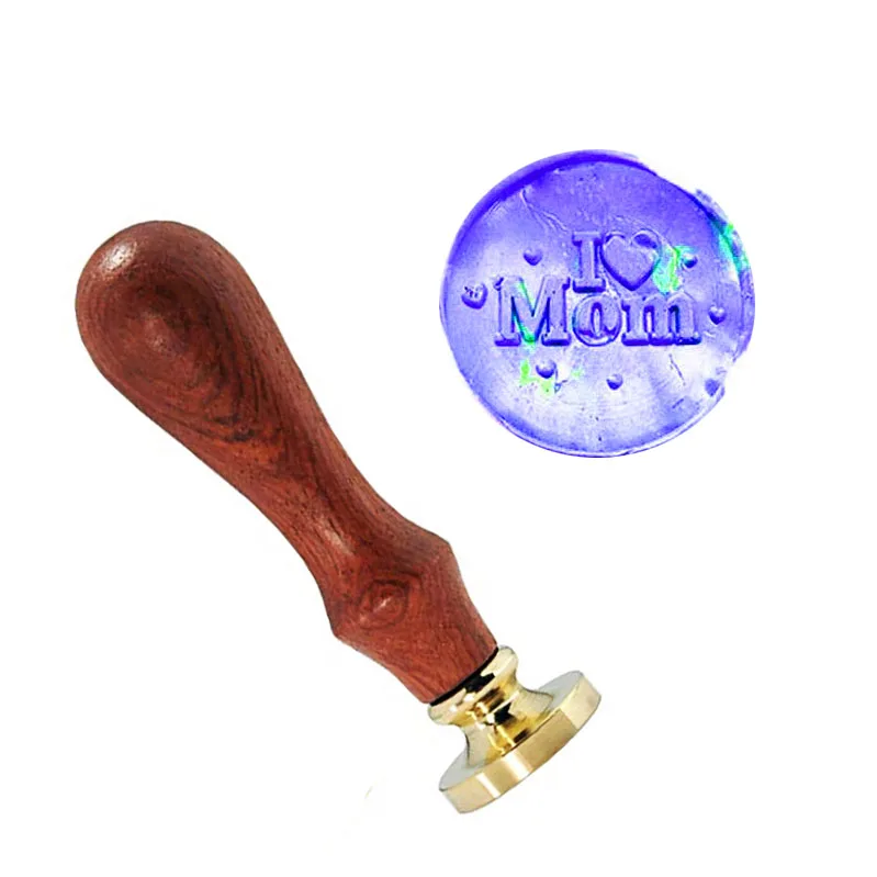 I MOM Heart Mother's Day винтажное изображение на заказ свадебное приглашение восковое