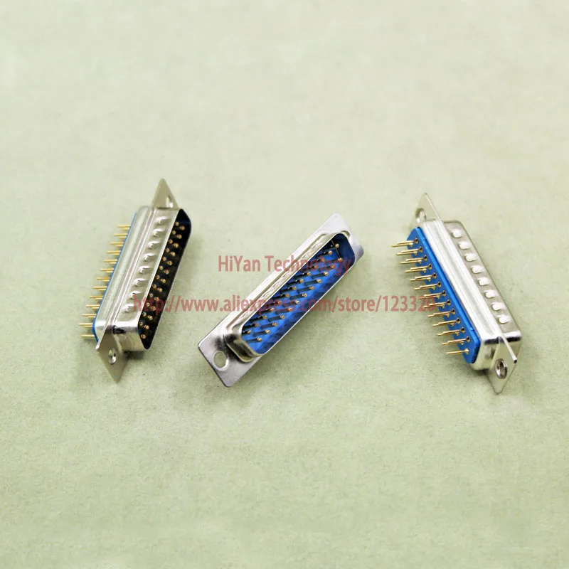 Adaptador Db25 Dp25 Linhas Porta Paralela Azul 25 Pinos d Sub Macho 25 Vias Pcb Conector de 200 Graus Soquete Vga 180 Peças