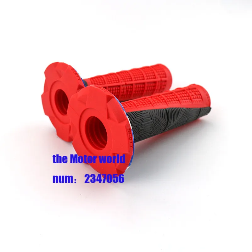 Красная ручка для мотоцикла внедорожника питбайка резиновые рукоятки