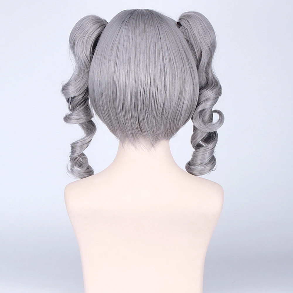 Парик для косплея девушек IDOLM STER Kanzaki Ranko Cinderella средней длины серый парик костюма