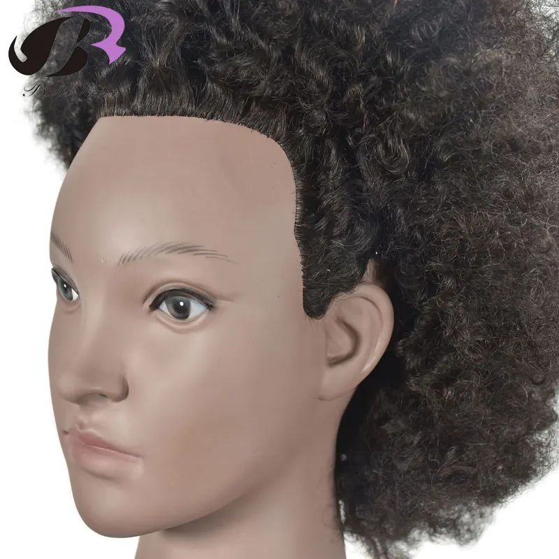10&quot Afro Training Head Mannequin With 100% Human Hair Braiding for Barber Black Man salon Hairdressing Heads |