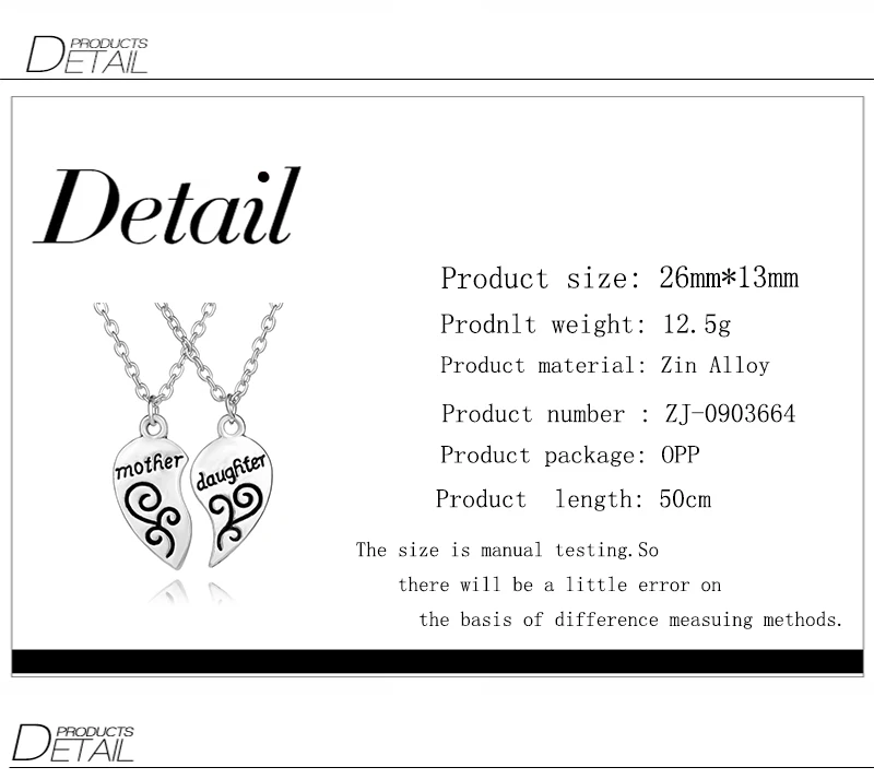 Ожерелья с подвесками для мамы и дочки яркие ювелирные изделия ожерелье