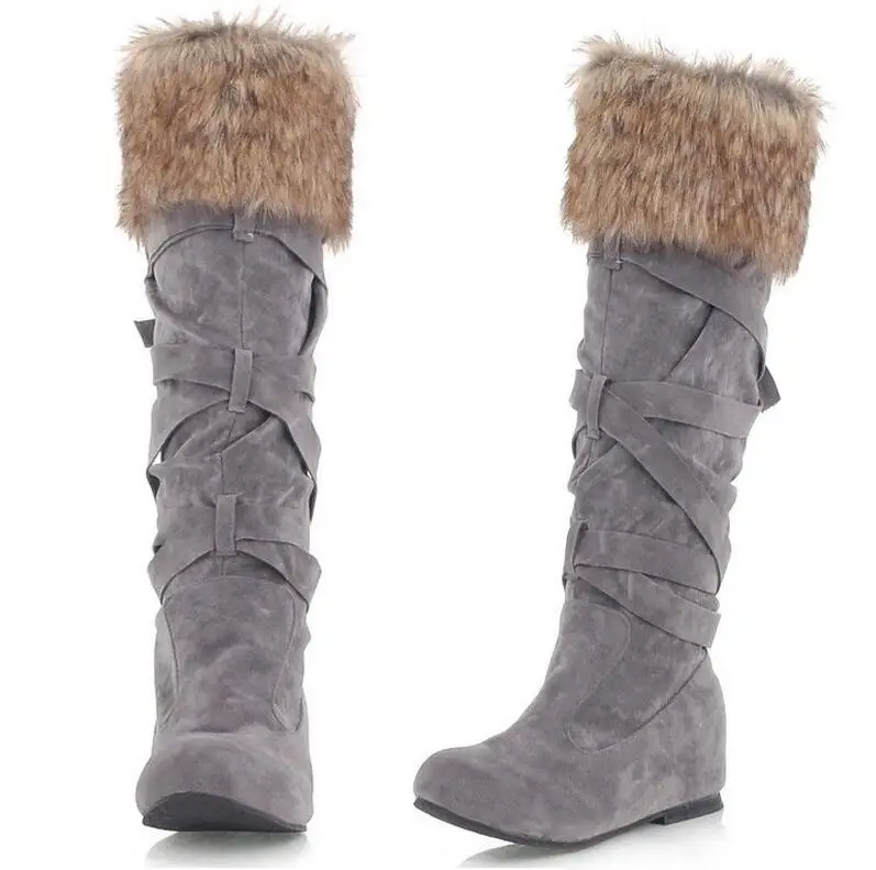 Женская обувь Chaussure женская зимняя теплая Zapatos Mujer Sapato сапоги до колена для