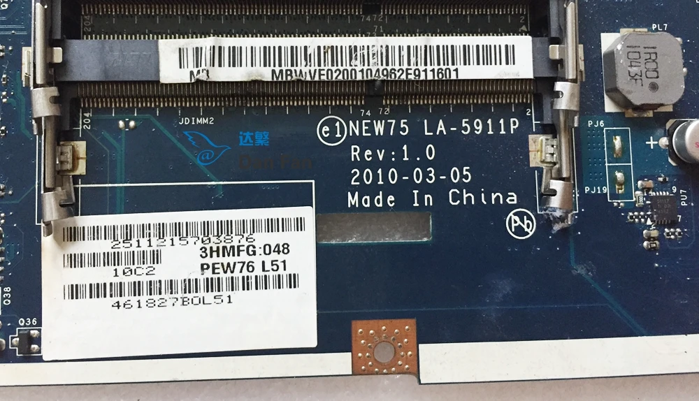 Для ACER Aspire 5551 NV53A материнская плата для ноутбука NEW75 LA 5911P 100% протестирована