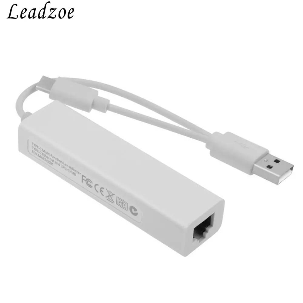Usb-концентратор usb-разветвитель Leadzoe с 3 портами USB 2 0 и 1 сетевым адаптером Ethernet