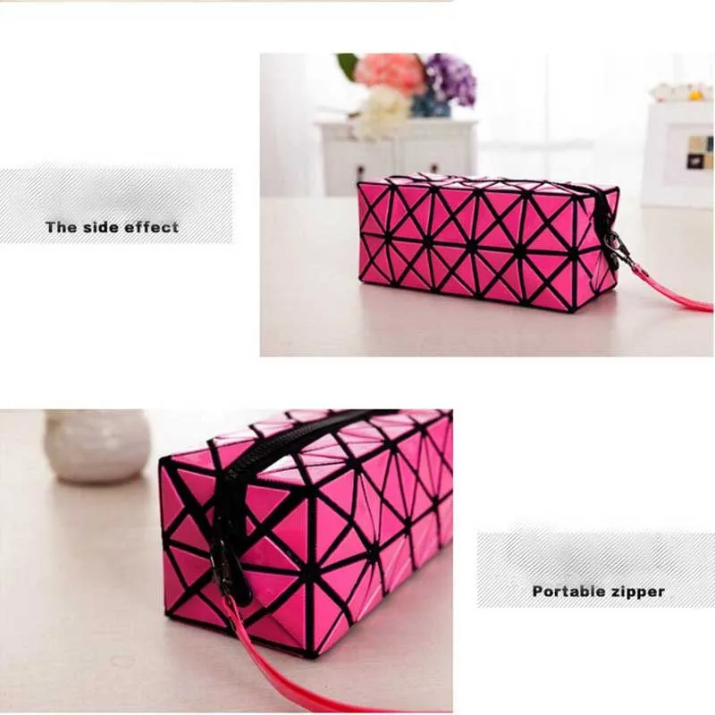 Лидер продаж новейшая Портативная сумка для косметики из ПВХ с призменной сеткой