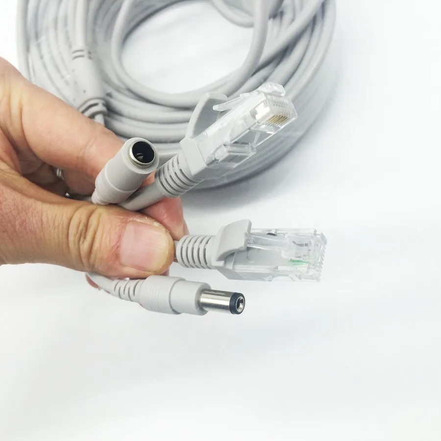 5 м/16 4 фута CCTV сетевой кабель RJ45 Lan питания постоянного тока 2 1x5 мм CAT5/5e удлинитель