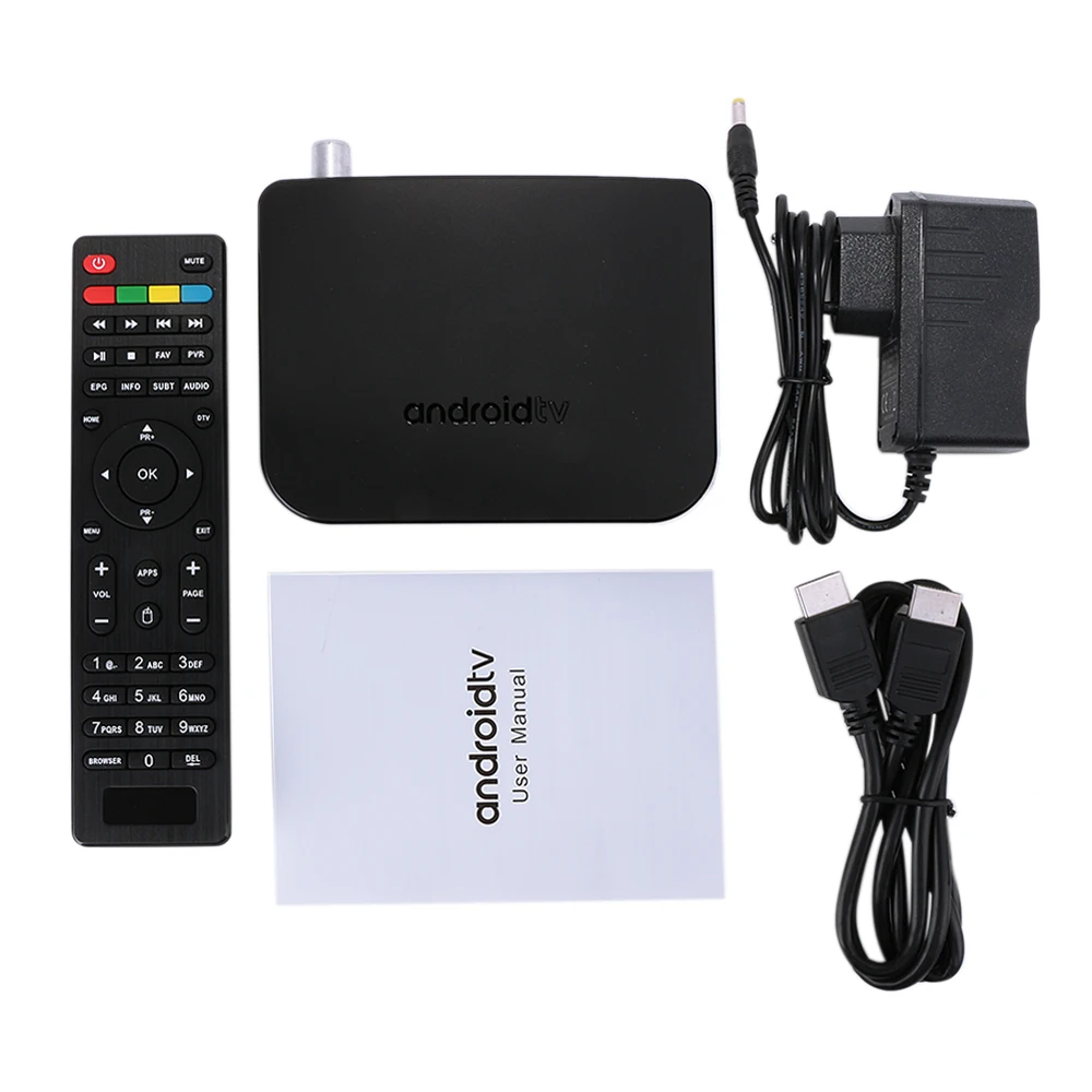 DVB-T2 наземного Android 7 1 Combo ТВ Box Amlogic S905D 4 ядра 64-бит ГБ/8 ГБ Поддержка 1080 P К 30fps M8S плюс