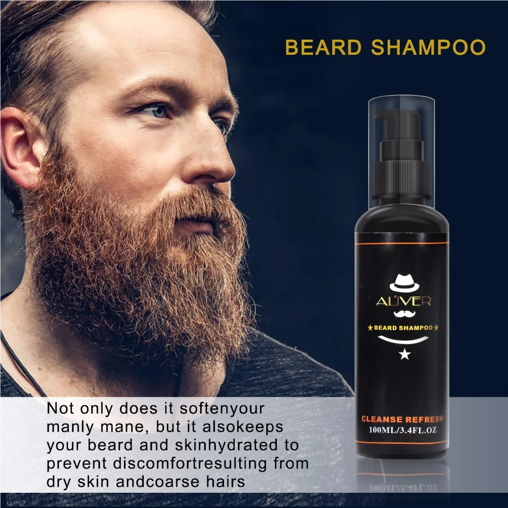 Beard Care Kit with Brush, Comb, Softening Oil Conditioner, Mustache Balm& Shampoo