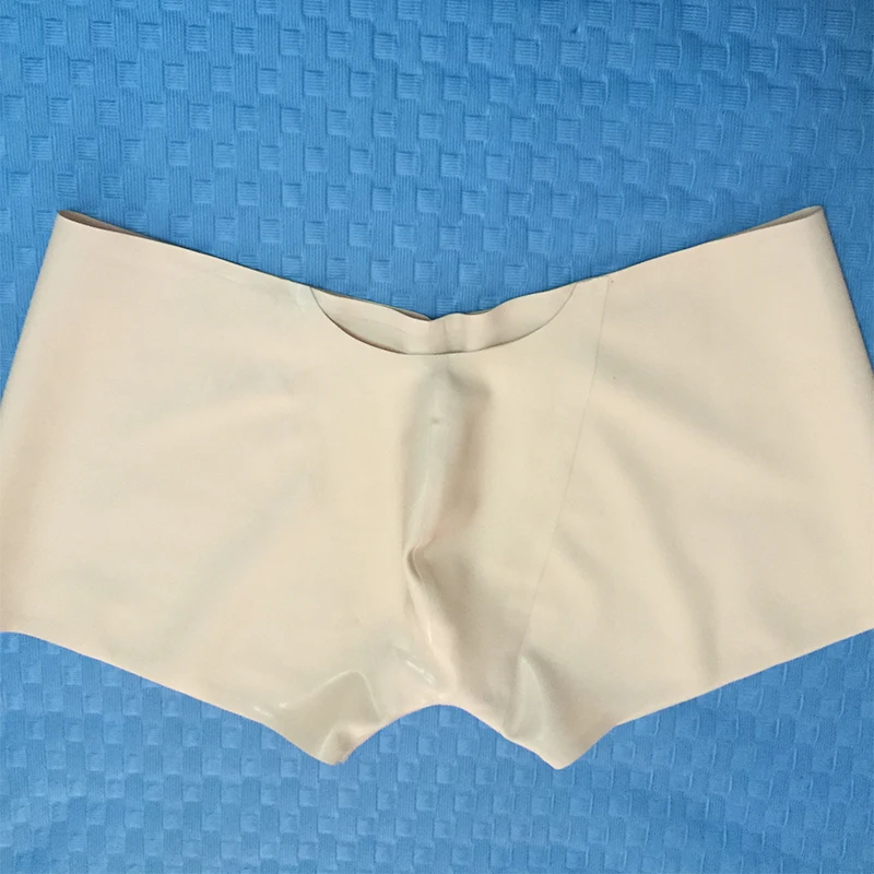 

White Latex Shorts Top Sell Latex Rubber Pouch Underwear Short Panties
