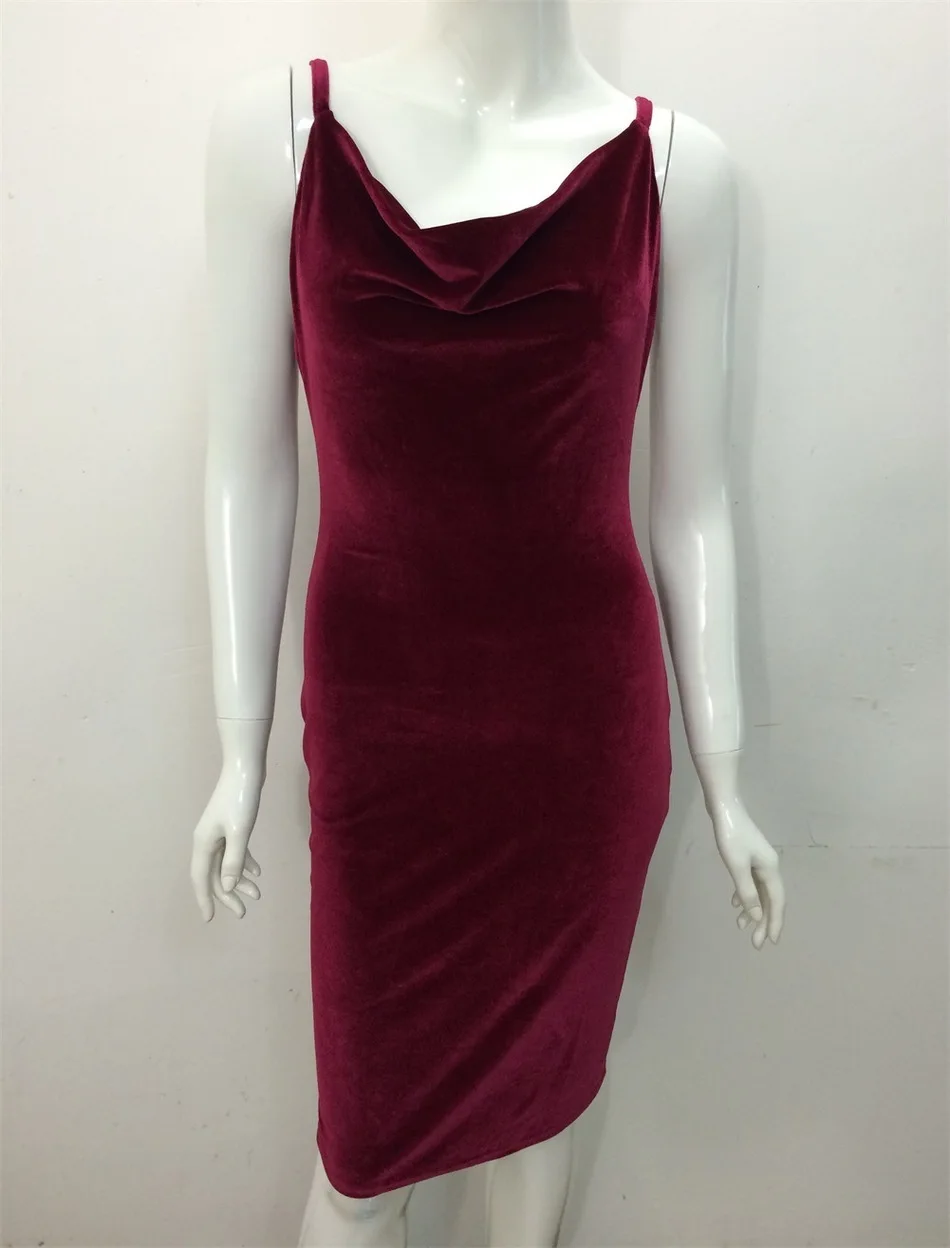 2017 новые горячие продажи бархат спагетти ремень женщины платье лето весна dress sexy