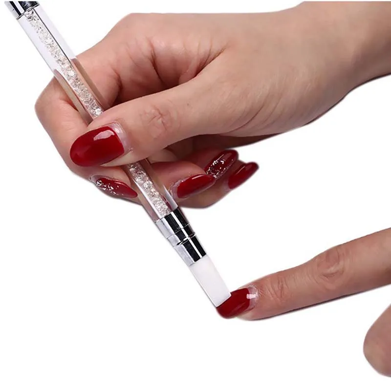 Стразы ручка Силиконовая Пресс царапать Tool двухсторонний инструмент для