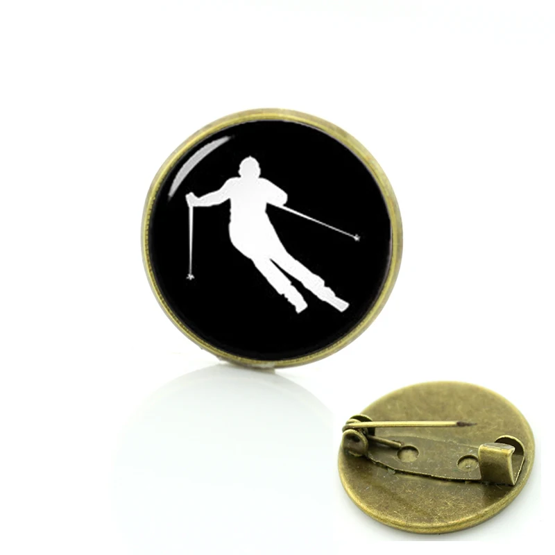 Классическая коллекция броши для хоккея на льду булавки античная бронза