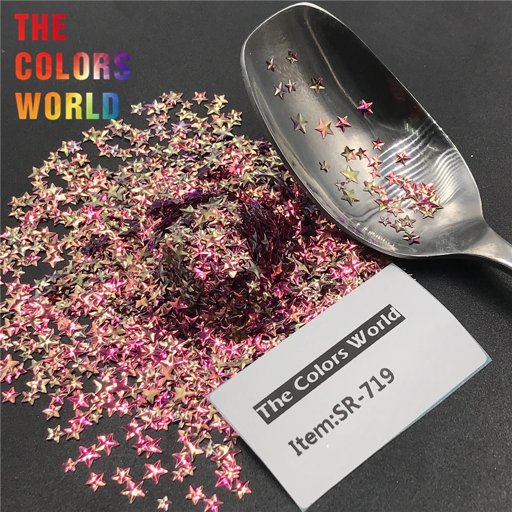 TCT-346 Chameleon 3D Star Stereoscopic Nail Glitter Nail Art Decoration Face Paint Tattoo Tumblers Crafts Festival Accessories