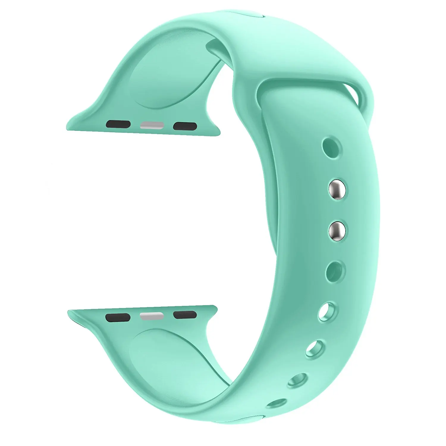 mint-green Мягкий силиконовый сменный спортивный ремешок для Apple Watch 38 мм 42 мм браслет на запястье для Apple Watch серии 5 4 3 ремешок 40 мм 44 мм - Цвет ремешка: mint-green