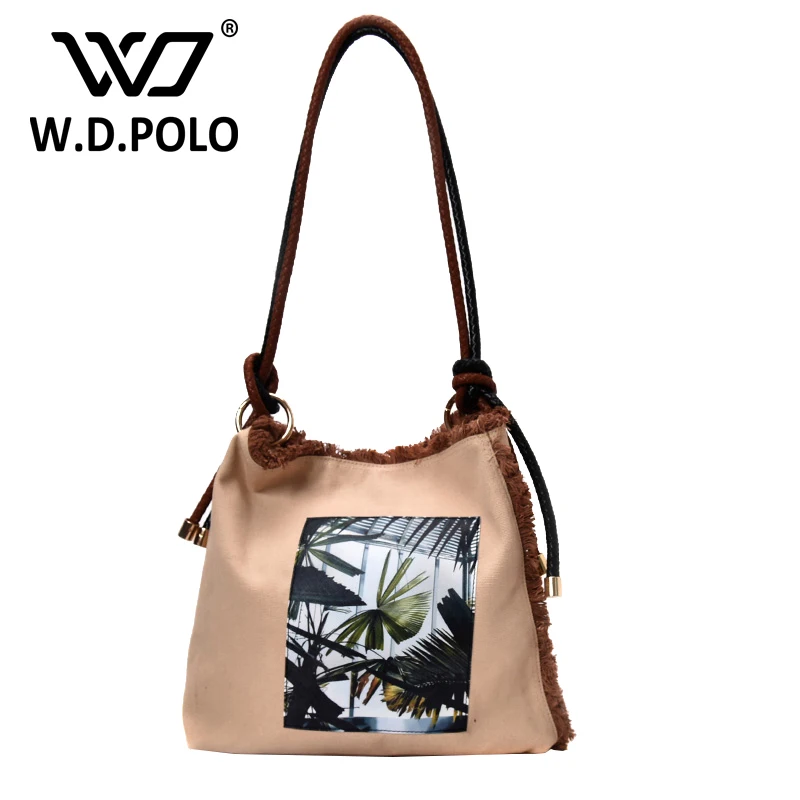 WDPOLO высокое ёмкость для женщин Холст сумки на плечо милый шик женские через Лидер