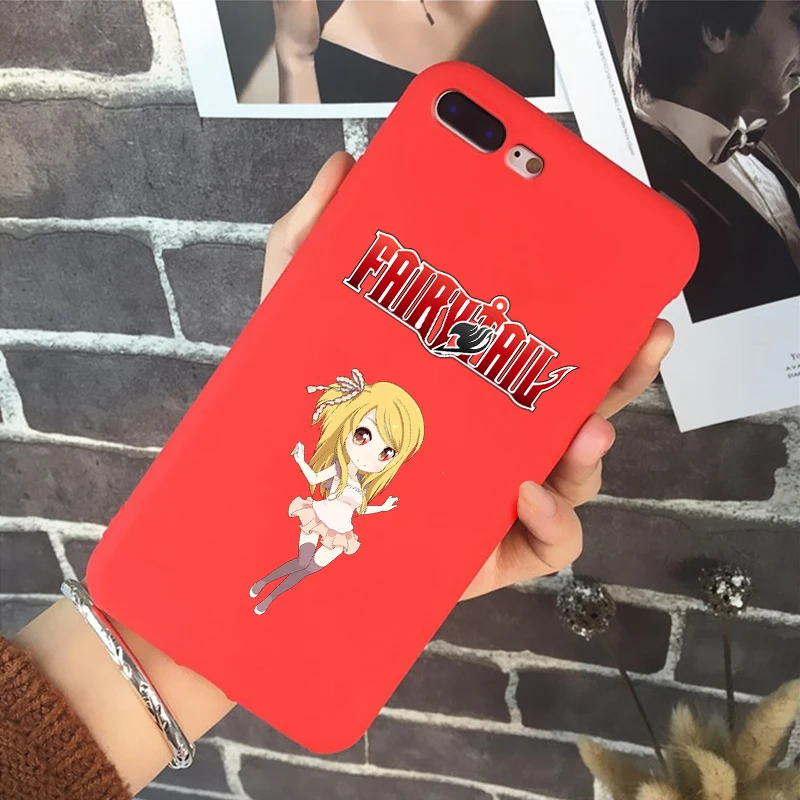 R-5704 Сказочный хвост аниме lucy manga мягкий силиконовый карамельный цвет чехол для телефона для iPhone X XR XS MAX 6 7 8 plus 6s - Цвет: R-5704