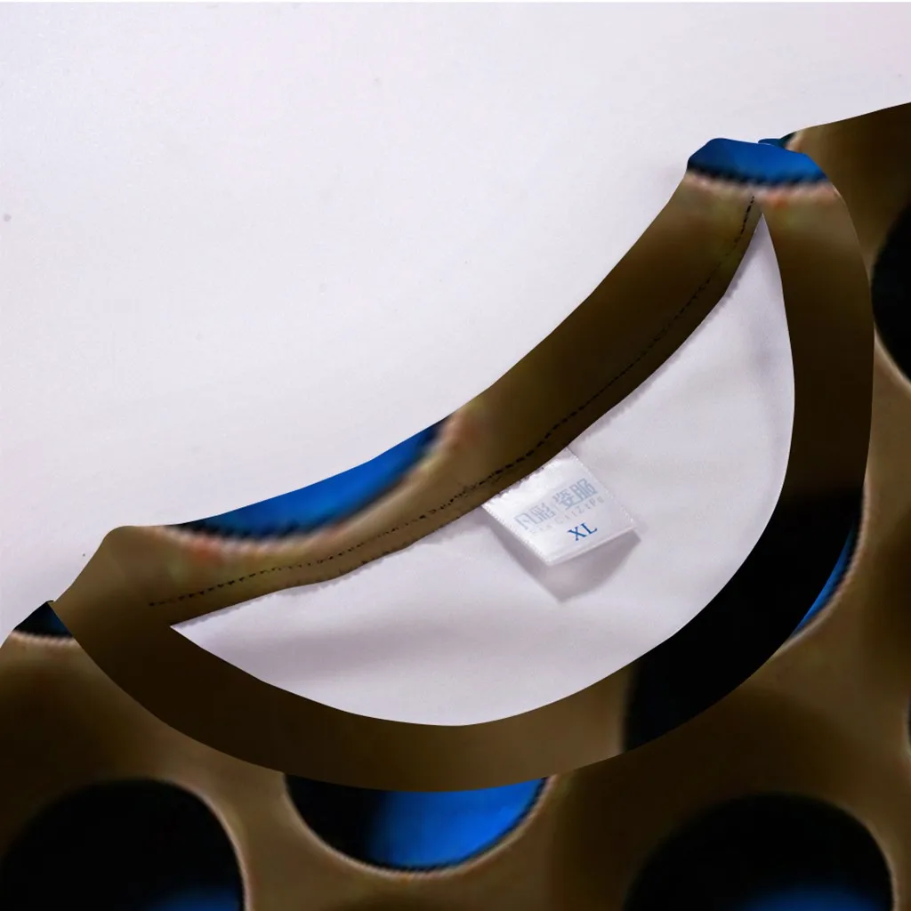 1 шт. 2019 простые креативные дизайнерские футболки с 3D принтом в синюю точку