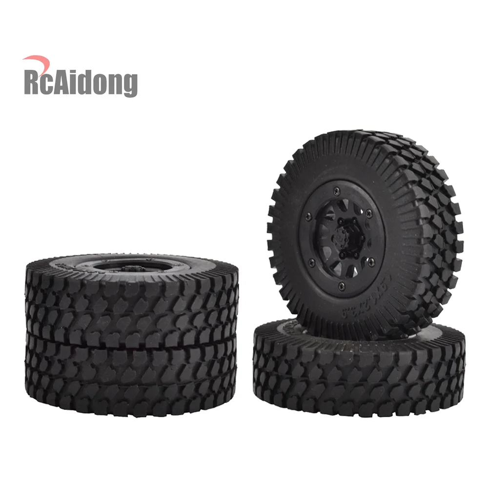 4 шт. 1 9 &quotрезиновые шины и пластиковые Beadlock Обода Колеса для осевого SCX10 D90 Tamiya CC01