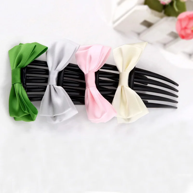 Тканевые гребни с бантом для женщин и девочек держатель волос платье аксессуары
