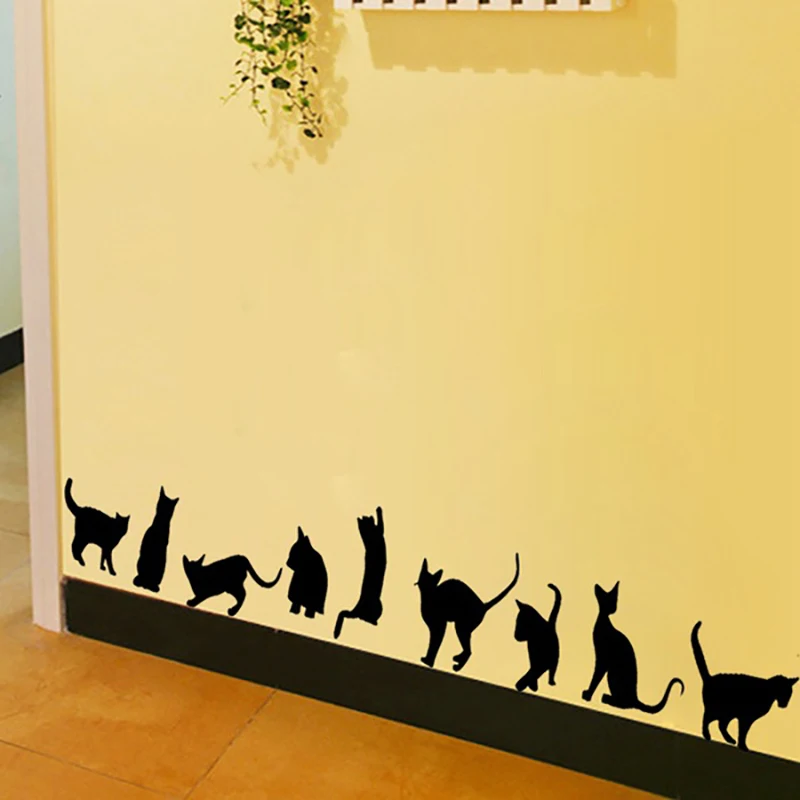 Наклейки на стену Nine Cats для домашнего офиса DIY прекрасный художественный Декор
