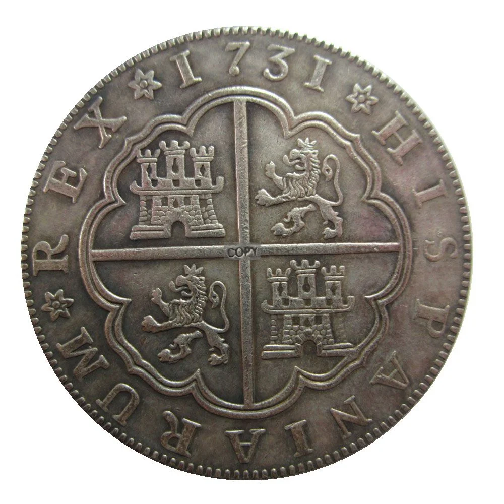 Дата 1731 1809 1813 1869 1873 Испания Reales копия монет