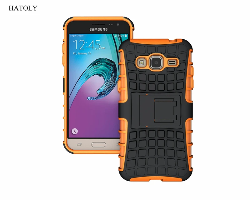 Чехол HATOLY для Samsung Galaxy J3 сверхпрочный армированный противоударный Гибридный