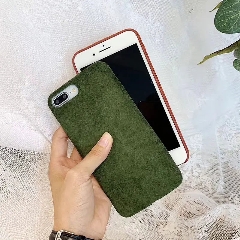 Силиконовый чехол Boucho для iphone 6 6s 7 8 Plus модные мягкие Меховые плюшевые текстурные