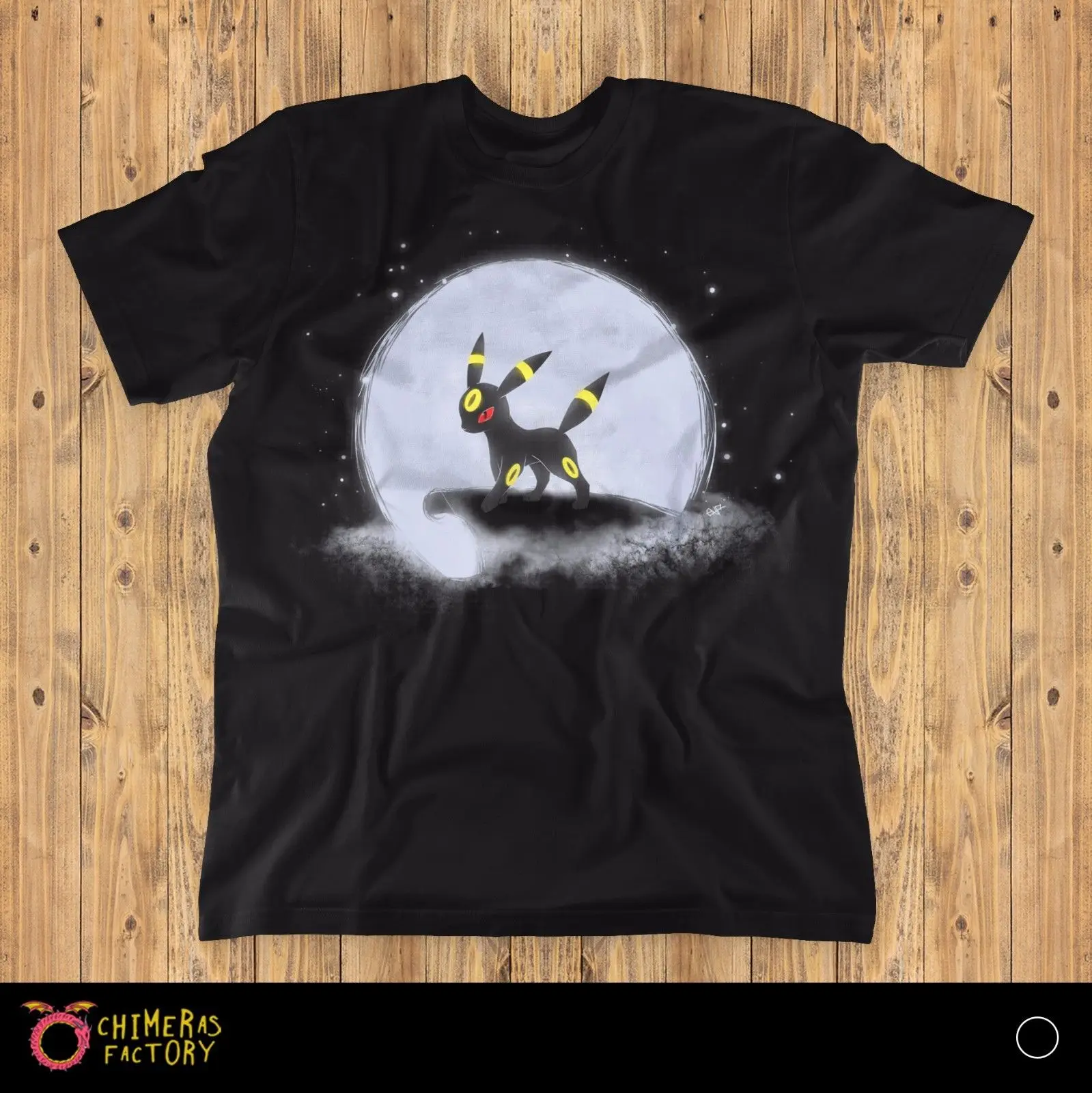 Лунный свет футболка унисекс | Покемон Umbreon Evee Pokeball мастер ботаник Мужская одежда