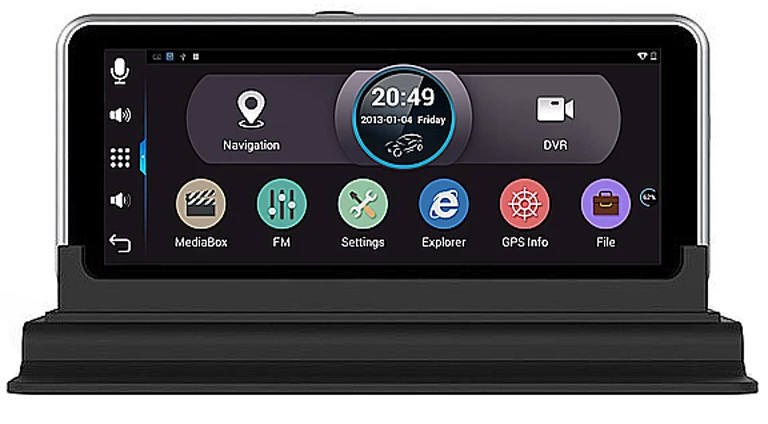 " IPS Wifi Автомобильный видеорегистратор камера Android 4,4 GPS навигация видео рекордер Bluetooth двойной объектив видеокамера Dash cam Full HD 1080P