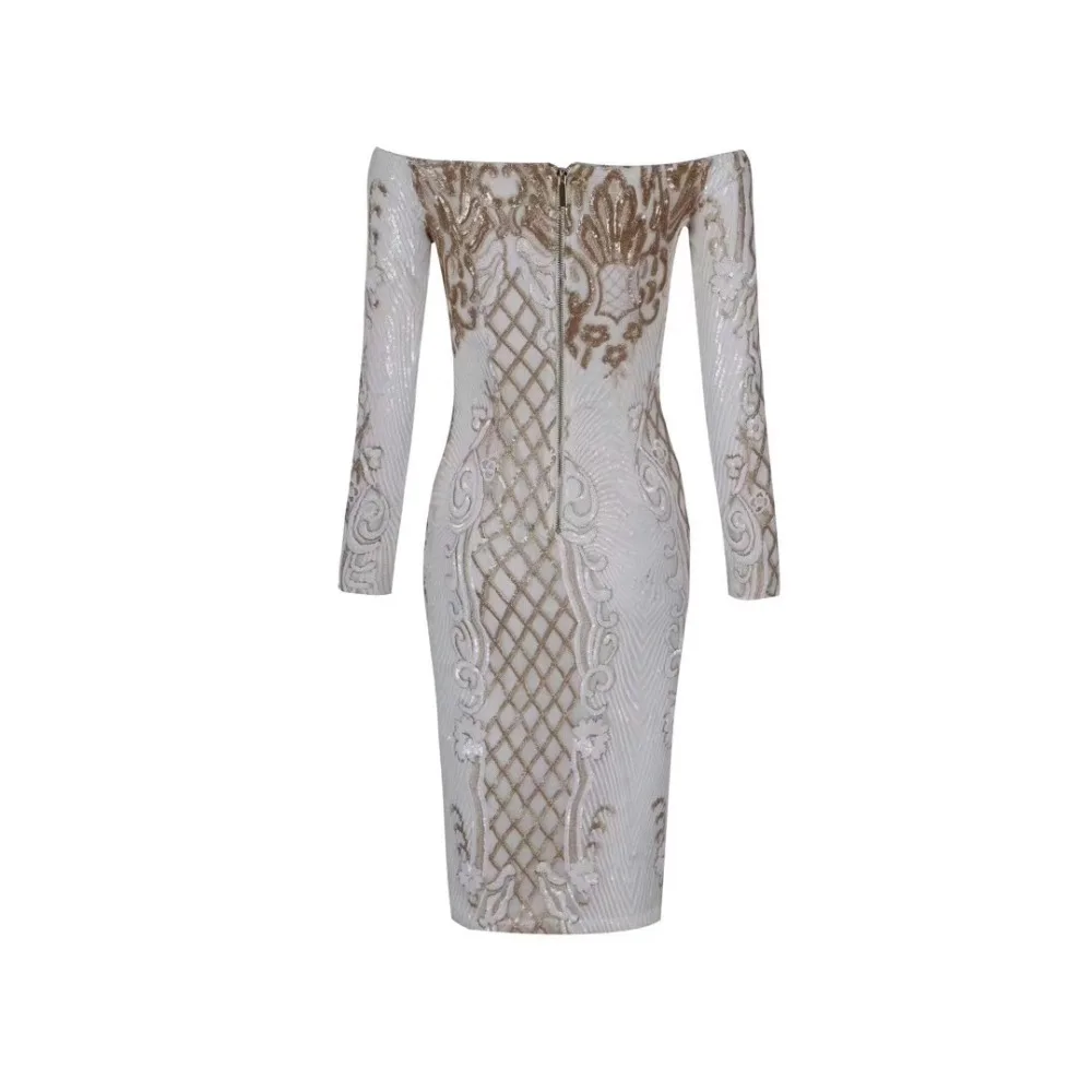 Женское Сетчатое платье с открытыми плечами элегантное дизайнерское вечернее