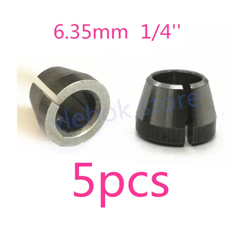 5pcs 6.35mm Цанговая гайка конусная 1/4 ''6 мм 6,35 мм Замена для Makita M3700B M3700 аксессуары для электроинструмента Запчасти для электроинструментов - Цвет: 5pcs 6.35mm
