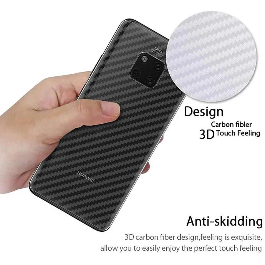 5 шт. 3D Защитная пленка для задней панели из углеродного волокна Huawei Mate 20 Pro Lite X