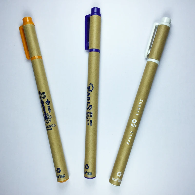 Бумажная цветная ручка оригинальная лидер продаж канцелярские принадлежности 0 5