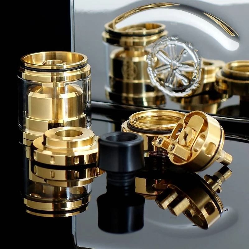 Augvape испаритель танк Мерлин мини RTA атомайзер 24 мм 2 мл позолоченный двойной