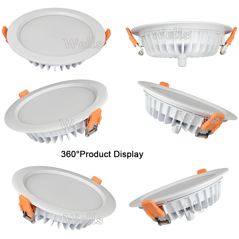 

Miboxer FUT069 2.4G IP54 Waterproof 15W RGB+CCT Round LED Downlight Dimmable AC86-265V Reccessed Light B8 FUT092 remote
