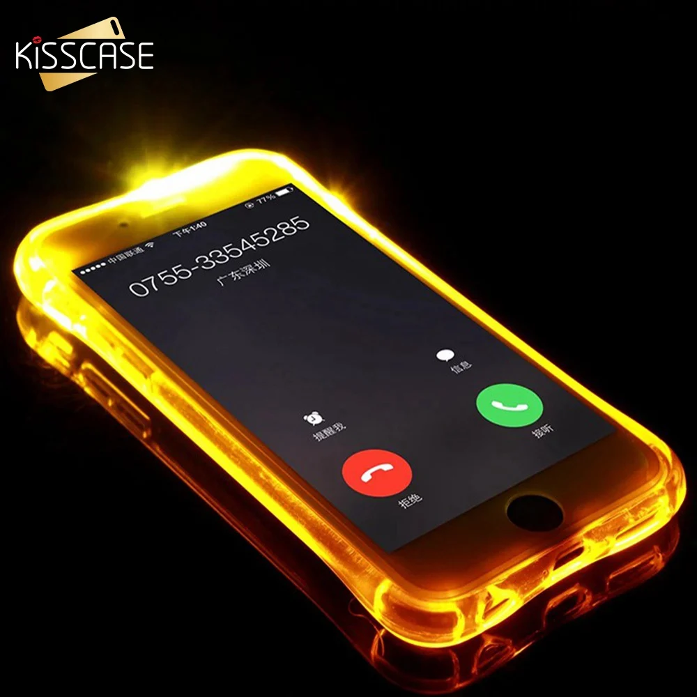 KISSCASE свет кремния чехол для телефона силиконовый на айфон 5s 5 SE iPhone 7 6 6s 8 Plus