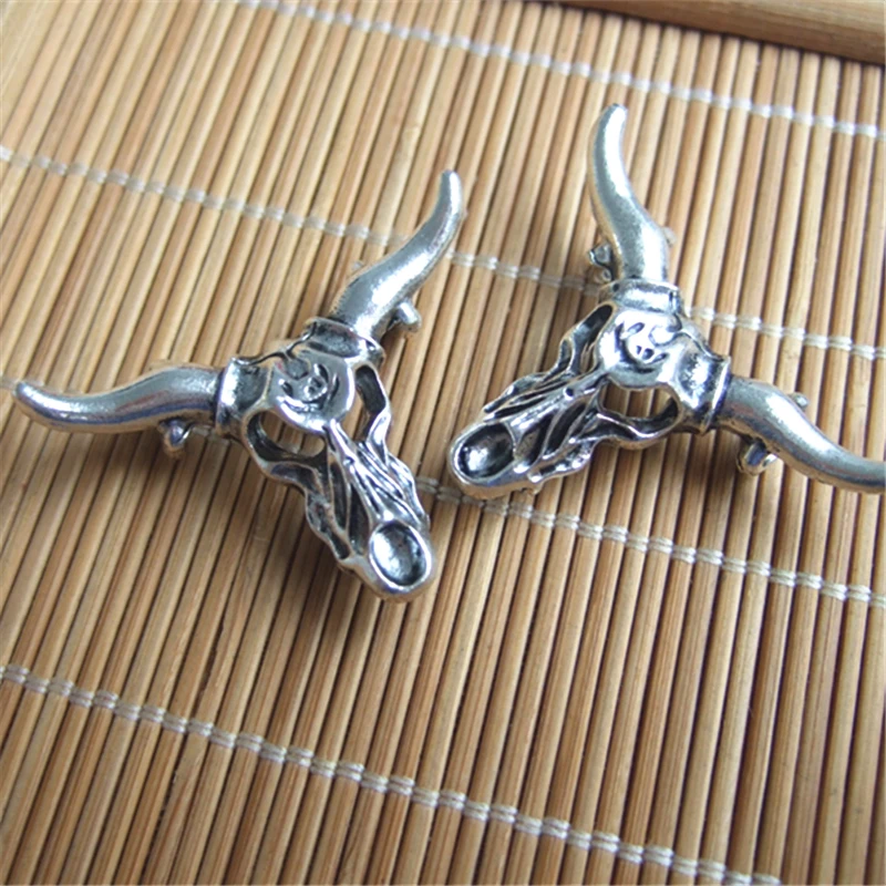 10 шт. подвески из сплава с головой быка черепа подвеска ювелирные изделия для
