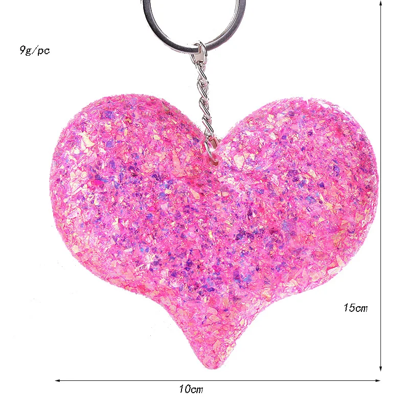 New Sequins Love Keychain Shiny Reflective Cartoon Couple Personality Accessories Heart-shaped Car Keys Pendant Jewelry | Украшения и