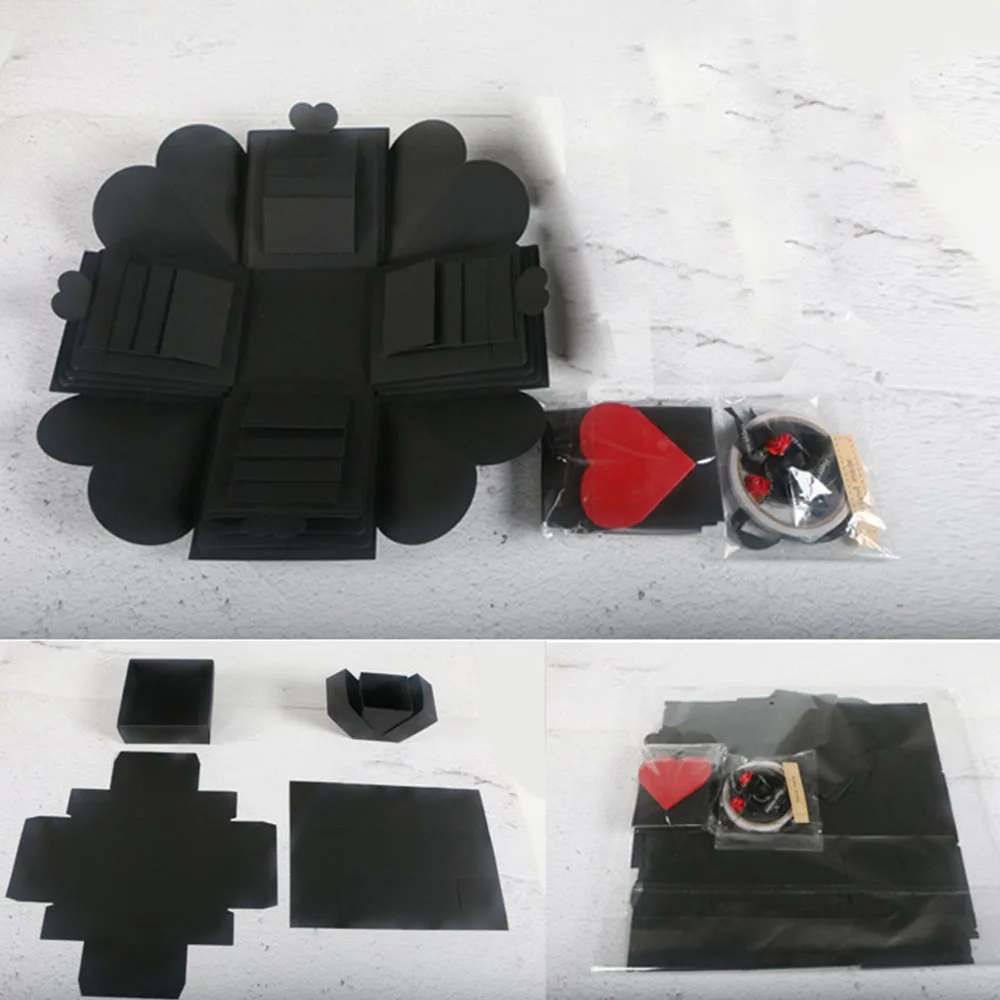 DIY День Святого Валентина обручение юбилей коробки для подарков взрыв Подарочная коробка скрапбук фотоальбом коробка