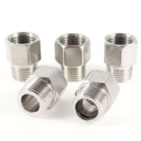 5 pcs 12pt male to 12pt female stainless steel straight pipe coupler fitting