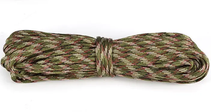 ArmyGreen camouflage Паракорд 550 парашютный шнур для палатки веревка для наружного туризма Кемпинг-параккорд 4 мм браслет для выживания веревка - Цвет: ArmyGreen camouflage