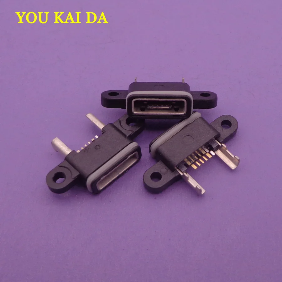 100 шт./лот мини-разъем micro USB гнездо зарядное устройство зарядный порт 5pin запасные