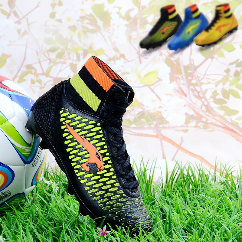 Мужская Высокий Верх Футбол Бутсы Сапоги Открытый Обувь Женщины Kid AG Botas de Futbol