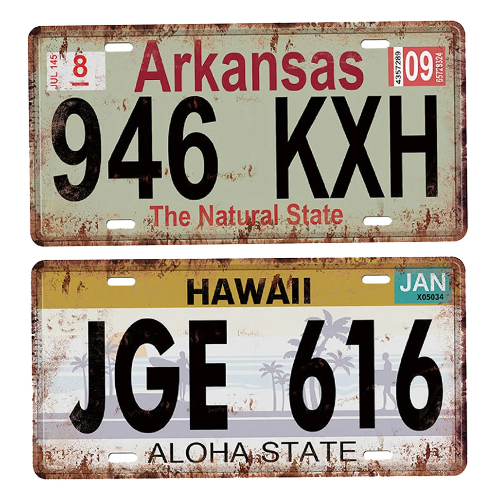 Табличка для автомобильного номера металлическая в стиле ретро бара паба клуба 2