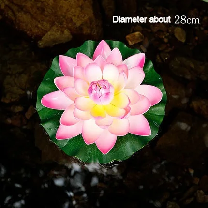 28cm pink Настоящее прикосновение плавающий воды лотоса искусственные цветы для свадьбы дома вечерние украшения водяная Лилия Свадебный декор - Цвет: 28cm pink