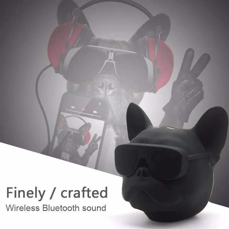 Портативный Беспроводной Bluetooth бульдог Динамик s MP3 плеер собака мини бумбокс для
