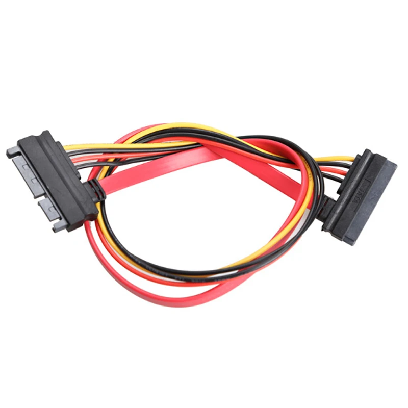 1 шт. 45 см 22Pin SATA кабель штекер гнездо 7 + 15 контактный серийный ATA Power