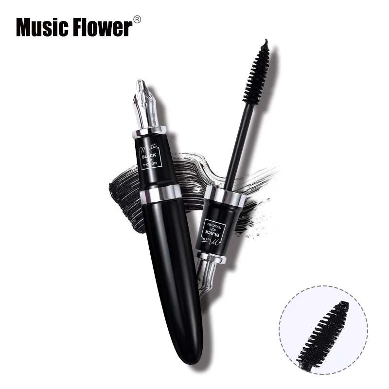 Брендовая тушь для макияжа с музыкальными цветами насыщенная Черная ресниц