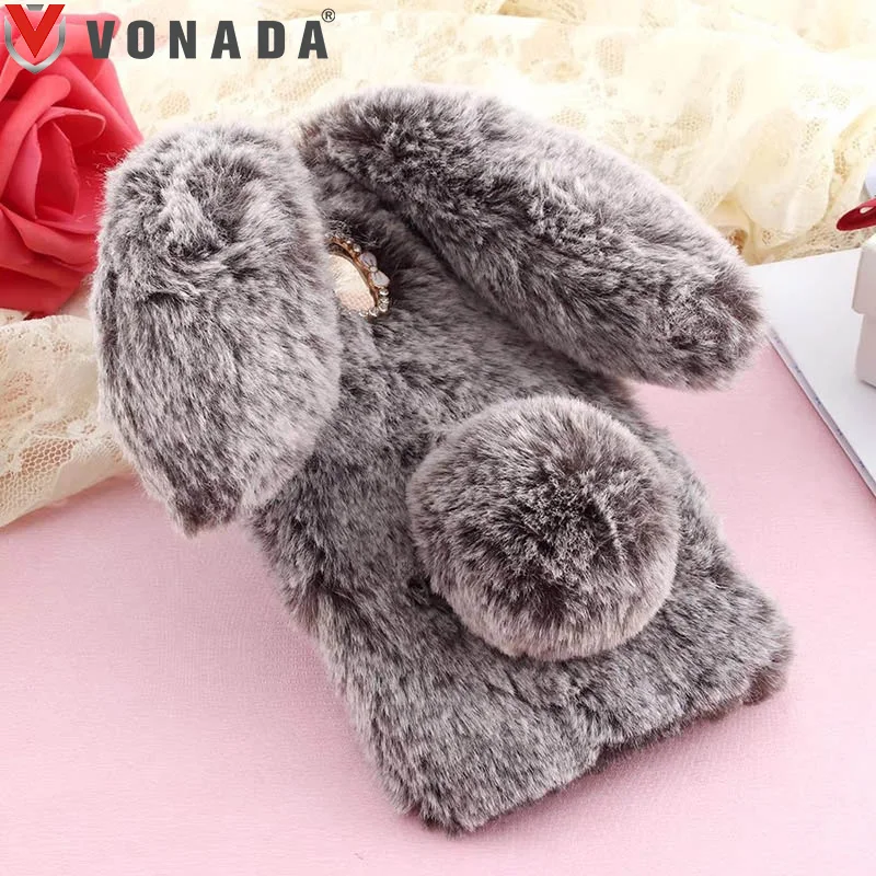 Winter Plush Bunny Case for Lenovo A2800 A1000 A319 A6020 Fur Cute 3D Rabbit Ears TPU Gel Soft Phone Ladies Kids |